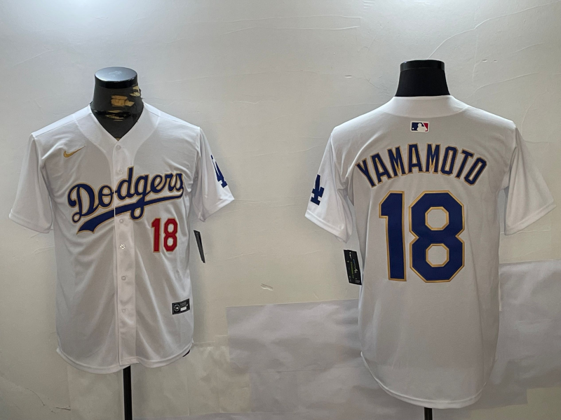 Men's Los Angeles Dodgers Yoshinobu Yamamoto White Jersey
